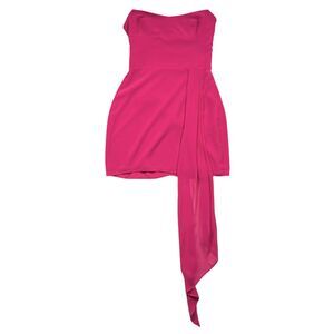 Amanda Uprichard Womens S Treasure Dress Magenta Strapless Chiffon Mini Cocktail